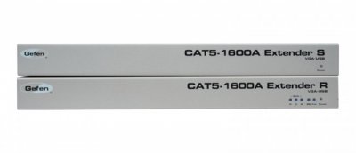 le ext cat5 1600a de gefen vous permet de prolonger un signal vga usb et audio de votre ordinateur en 1920x1200 jusqua 110 m avec 2 cat5 e 1