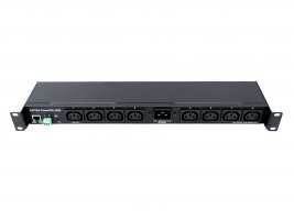netio powerpdu 8qs front above all outputs switched ip pdu 230v iec320 c13