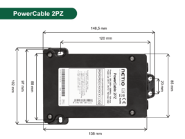 PowerCable 2PZ top dimensions white